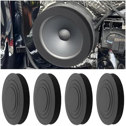 CXCCOI 4PCS 3in1 Car Speakers Foam with Self Adhesive,Multi-Size 6" 6.5" 6.75" Ring Speaker for Car Door Speakers Enhance Sound Clearer,Universal Bass Blockers for 6.5 Speakers 360° Surround Cover