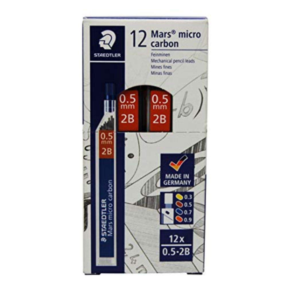 Mine Per Portamine Staedtler Mars Micro Carbon 250 - 0.5 Mm 2H (4 Tubi, 48 Mine) - Foto 6