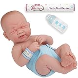 La Newborn Boutique - Realistic 14' Anatomically Correct Real Boy Baby Doll – All Vinyl “First Tear” Designed by Berenguer – Made in Spain