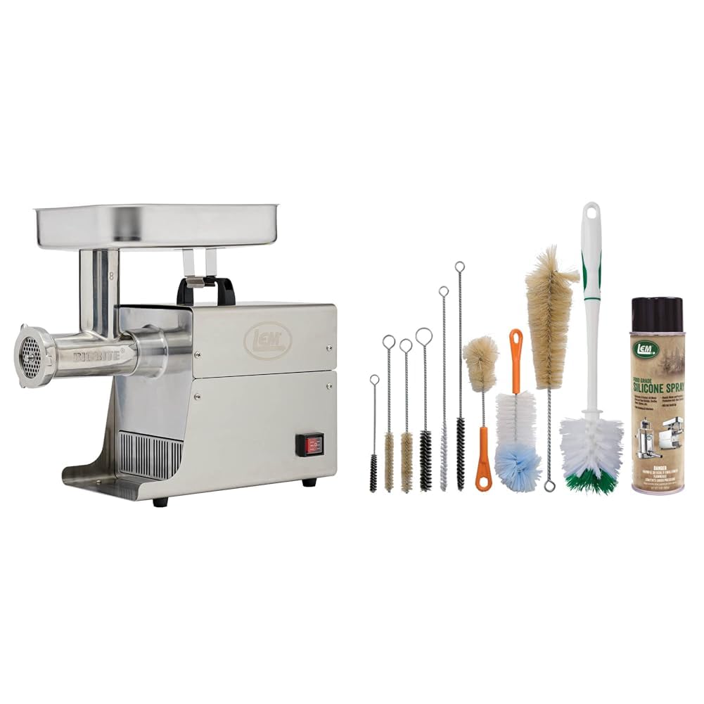 LEM Big Bite Meat Grinder #8 &amp; 11pc Grinder Cleaning Kit