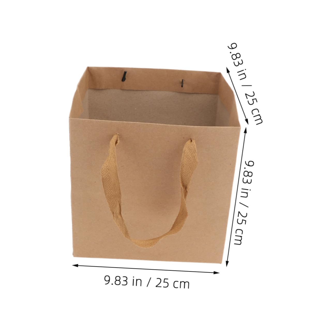 VALICLUD Lot De 10 Paquet En Papier Kraft Brun Carrés 25x25x25 Cm Paquet à Fleurs Et Résistants Pour Bouquets Et Pâtisseries Et Emballages Présents Écologiques