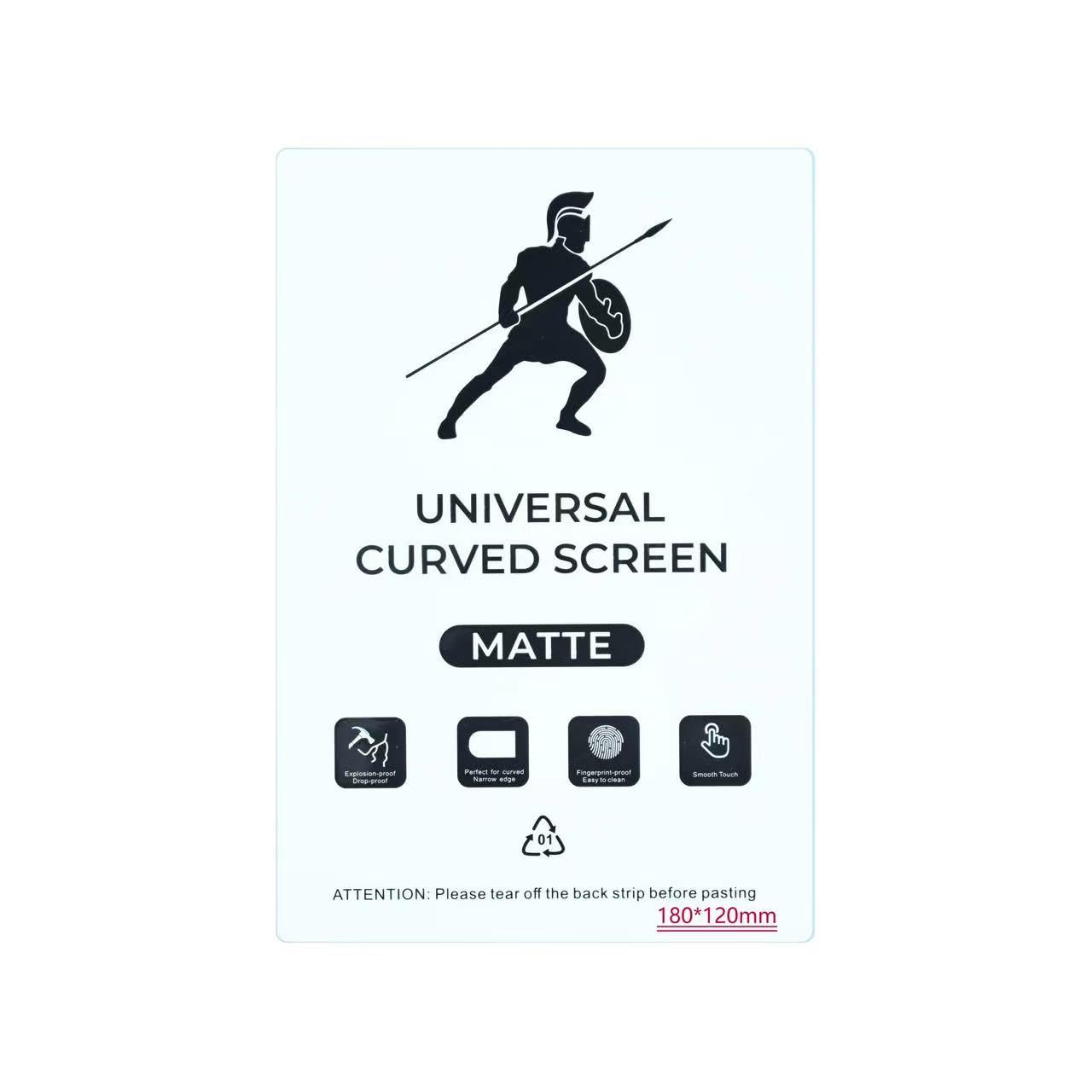 4 Layer 120mm X 180mm TPU HD Matte Privacy Flexible Hydrogel Film Straight Curved Screen Protector Cut Machine Mobile Phone Protective Film (Matte)