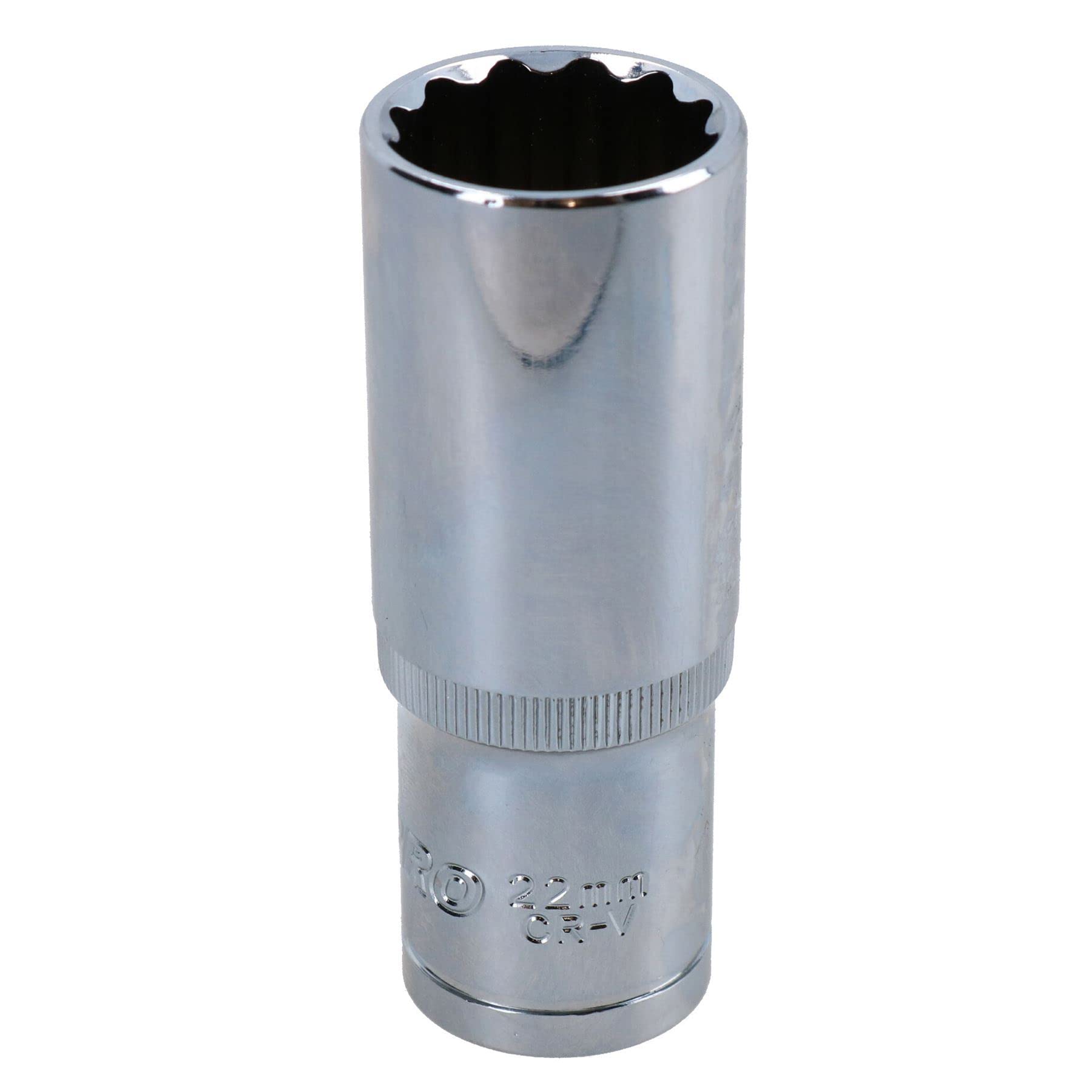 Ab Tools 22Mm 1/2In Drive Double Deep Long Reach Metric Socket 12 Point Sided Bi-Hex