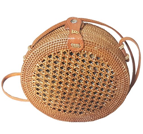Rattan Nation - Handwoven Round Rattan Bag Straw Bag