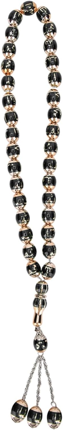 Islamic Tasbih Muslim Prayer Beads for Worship and Meditation, 7 Color Options Including Black