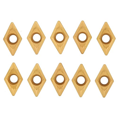 Miniatura 2 de Insertos de torneado de carburo, 10 piezas TIAIN recubierto CNC hoja de inserción, inserto de torno CNC, para torneado de torno titular de la