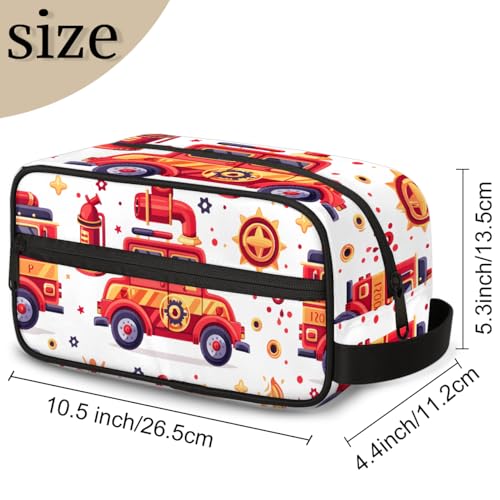 Kids Travel Toiletry Bag for Boys Men -Fire Truck Paint Hanging Dopp Kit - Waterproof Shaving Bag Bathroom Bags Wash Bag for Toiletries Accessories2
