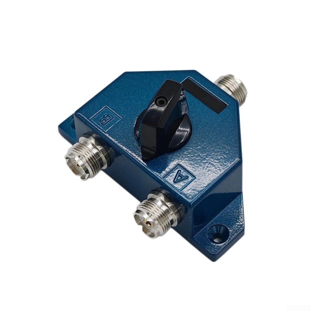 Commutateur coaxial CA201 2 positions 1.8-600MHz Manuel Antenne Outil avec SO239 UHF Femelle Connecteur pour Radio Amateur et Surveillance Station de Base
