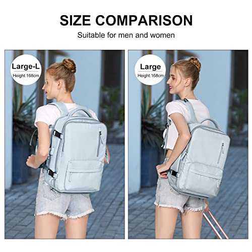 Large Travel Backpack Women, Carry On Backpack,Hiking Backpack Waterproof Outdoor Sports Rucksack Casual Daypack With Usb Charging Port Shoes Compartment, Blue #TOP1