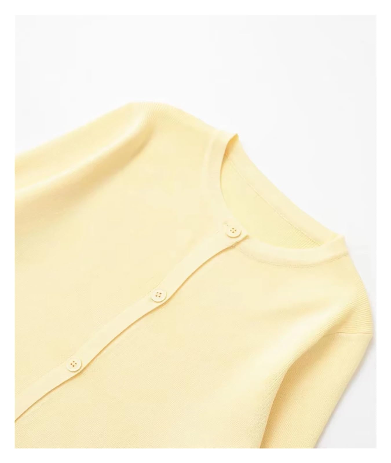Cárdigan de Punto for Mujer, suéter de Cuello Redondo, Manga Larga, Elegante Prenda Exterior de Moda con Botones Delanteros, Top Femenino