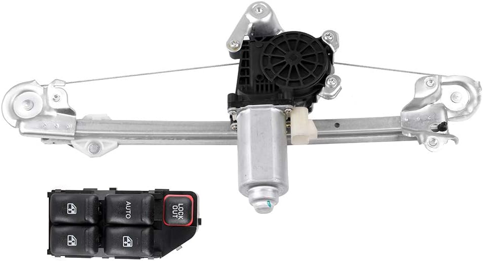 SCITOO 741-166 Power Window Regulator Driver Side Compatible for 2004-2005 for Chevrolet for Classic,1997-2003 for Chevrolet for For Malibu, Power Window Regulator With Motor
