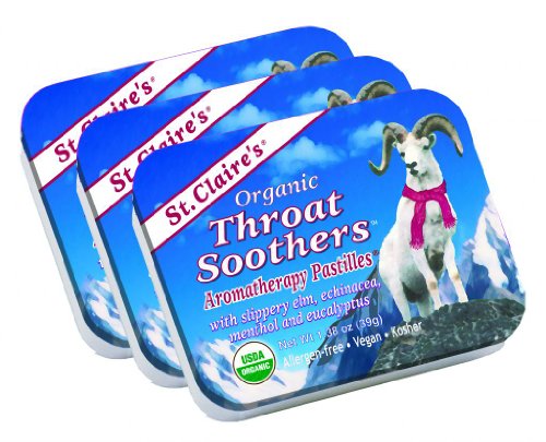 St. Claire's Organics® Throat Soothers, 1.38 oz Tin (Bundle of 3)