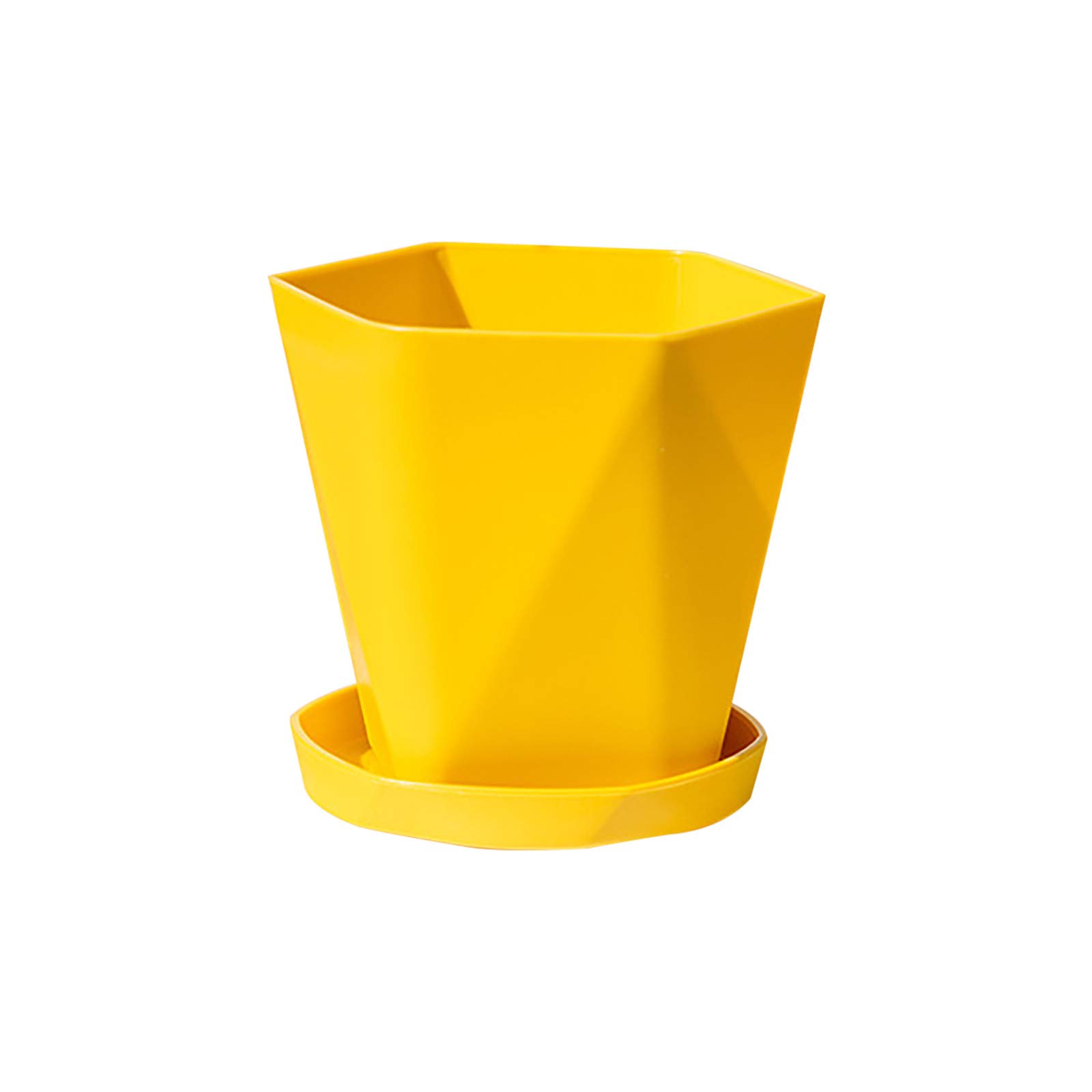 Generic Maceta grande de resina de plástico, 2 unidades, para balcón, para el hogar, terraza, césped y jardín, 30 cm de diámetro, cerámica (amarillo, tamaño único), jnTA1Ms2v
