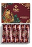 Shagun 100% Natural Henna Mehendi Cones x 12 - Ready to use Organic Pure Mehndi