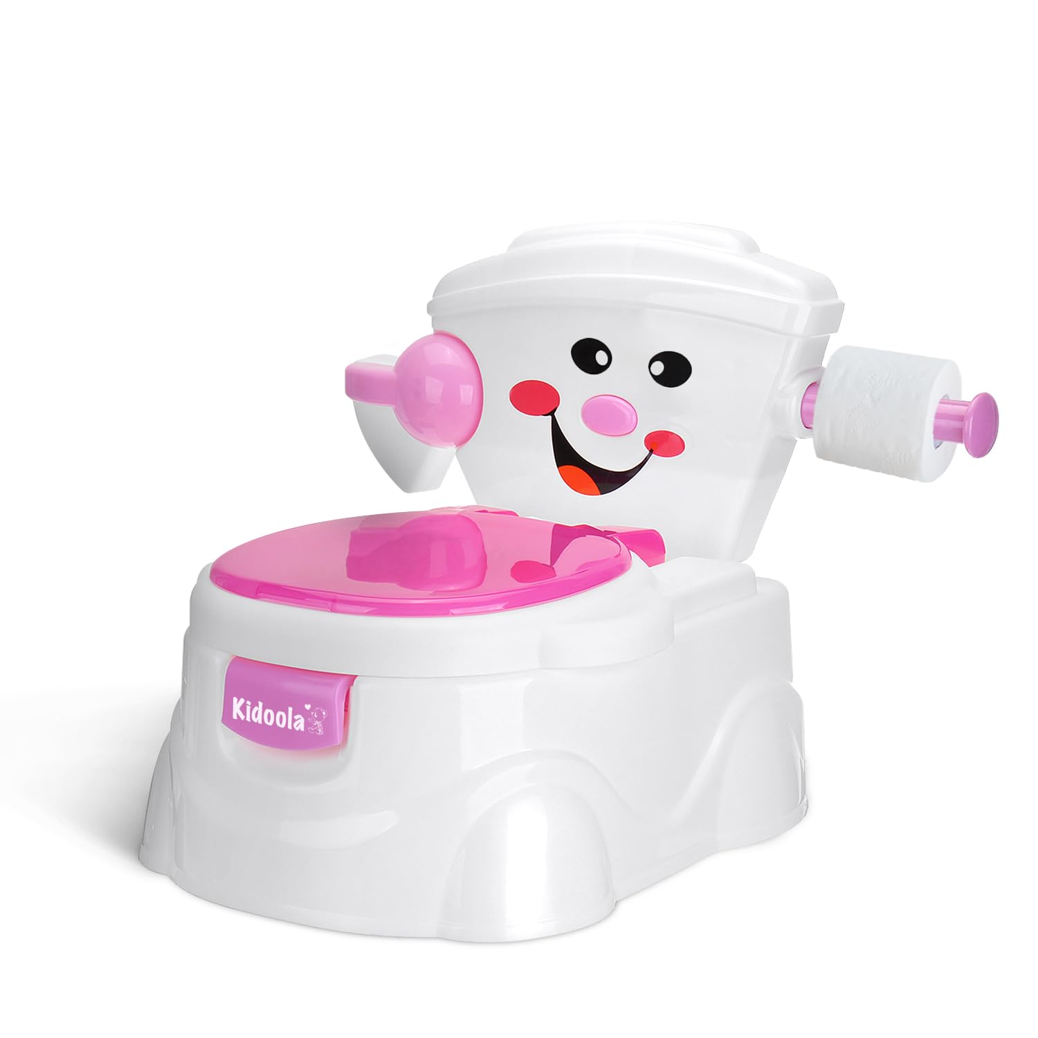 Kidoola Unisex Pink Potty Training Toilet Seat, Toilet Potty Seat With Splash Guard In