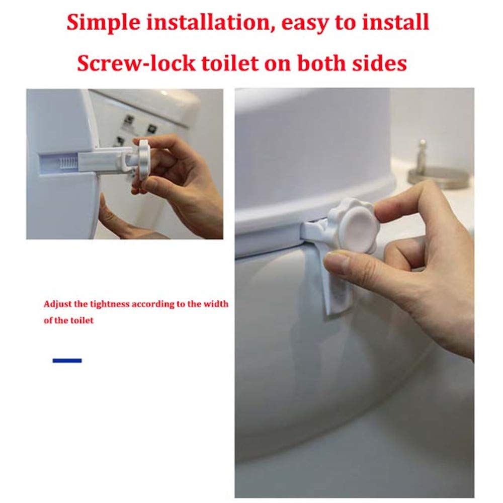 Rialzo per Sedile WC rialzato - Rialzo per Sedile WC rialzato con Morsetto Medico, Rialzo per Sedile WC con Serratura di Sicurezza, per Anziani, Donne Incinte, disabili,B 6CM