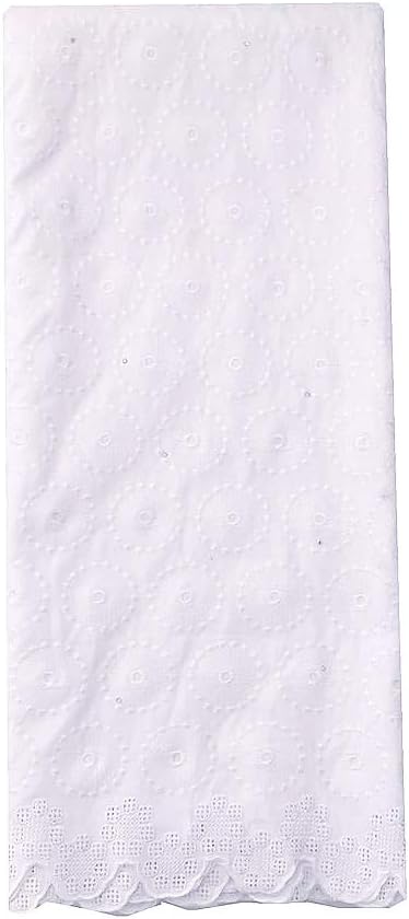 WorthSJLH Cotton African Lace Fabric 5 Yards Swiss Voile White Lace Fabrics 2019 Nigerian Lace Fabrics Dry Lace Fabric LF936
