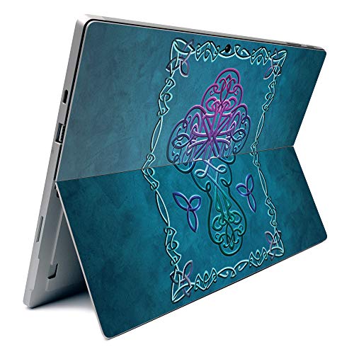 Image of MightySkins Carbon Fiber Skin for Microsoft Surface Pro 7 - Celtic Cross | Textured Carbon Fiber Finish | Easy to Apply, Remove, and Change Styles | Made in The USA