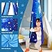 OUTREE Sensory Swing for Kids, Double Layer Therapy Hammock, Indoor Swing with 360° Swivel Hanger Kit and Adjustable Straps, Autism Sensory Product for Autism, ADHD (Blue Starry-Sky Printed)