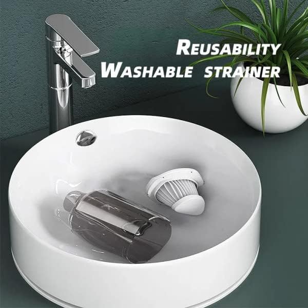 Image of Portable Wireless Vacuum Cleaner with Strong Suction, LED Light, Washable Multiple Nozzles for Car, Home & Office Dust Cleaning