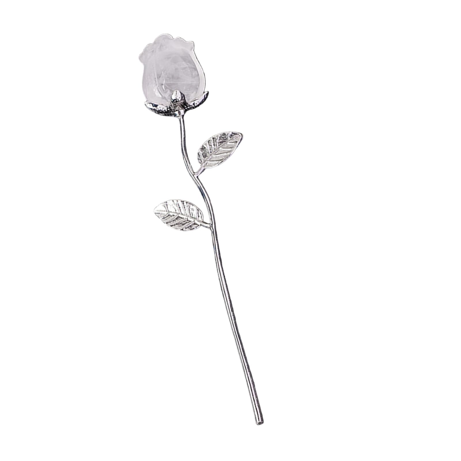 VlHpnpe Crystal Rose Sculpture for Sophisticated Home and Decor Enhancing Ambiance Artistic Crystal