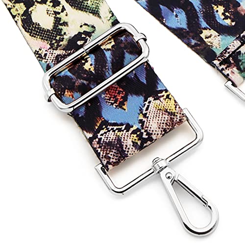 Image of Silvery Buckles Wide Shoulder Strap Adjustable Replacement Belt Crossbody Canvas Bag Handbag