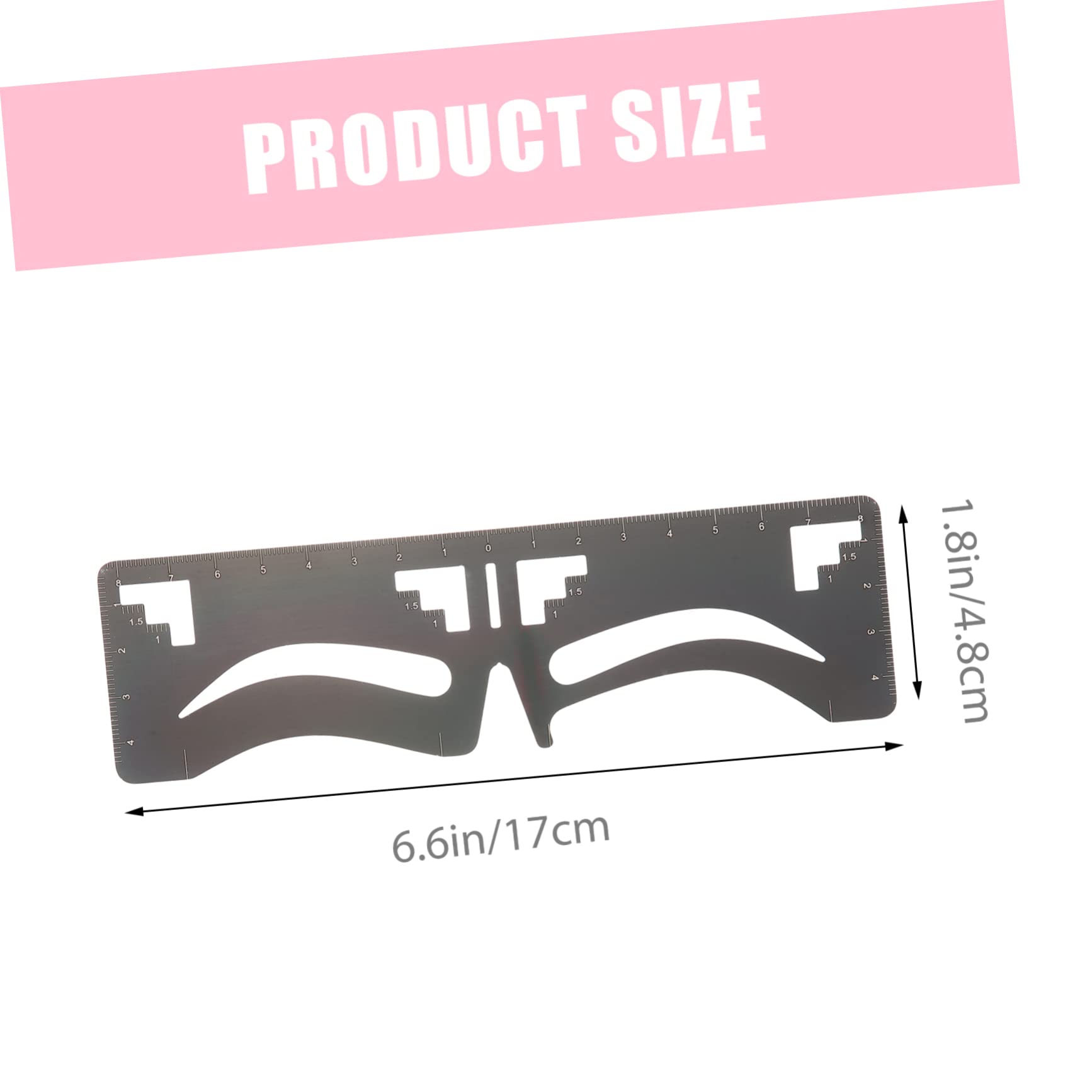 6pezzi Righello Per Sopracciglia Inossidabile Strumento Per Makeup Sopracciglia Stencil Per Simmetriche Per e Ragazze