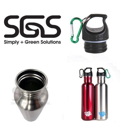 Stainless Steel Water Bottle Canteens Red & Stainless Combo 2 Pack