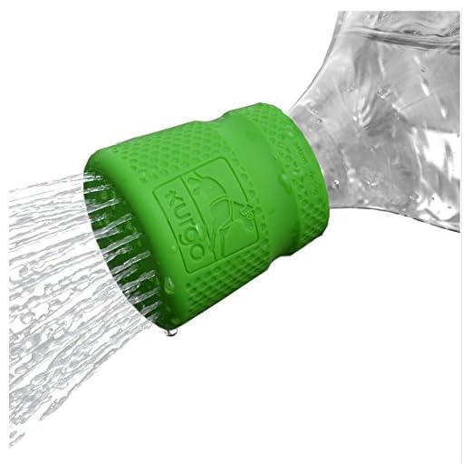 Kurgo Portable Outdoor Shower for Dogs, Dog Grooming Tool, Pet Bathing Gear, Dog Travel Accessories, Hiking, Beach, OR Camping Supplies for Pets, Works with 2 Liter Soda Bottle, Mud Dog Shower