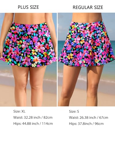 Image of Aqua Eve Women Swim Skirt Tummy Control Swimsuit Skirt High Waisted Bathing Suit Bottom (Available in Plus)