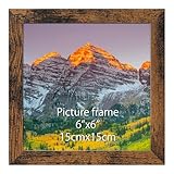 Vasemouh 1 Stück rustikale Bilderrahmen für Fotos 15x15cm, Vintage-Stil ideal für Wand- und Tischaufstellung im Wohnzimmer, Schlafzimmer, Büro oder Flur