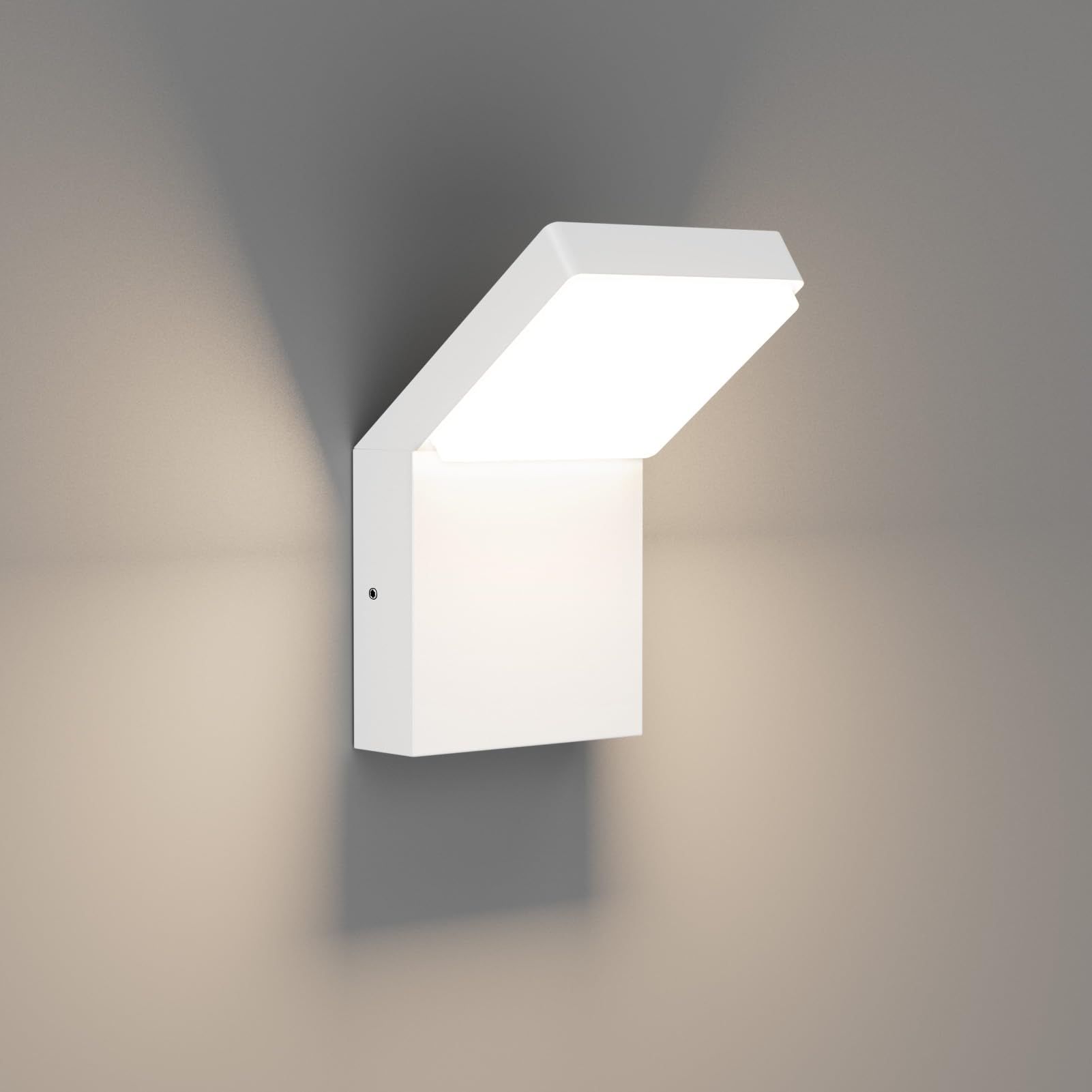 Klighten Applique da Parete LED Esterno Interno 24W IP65, Lampada da Parete Moderno Luci da Parete in Alluminio per Ingresso Terrazza Giardini, Bianco, 1500 Lumen, Bianco Naturale 4000K