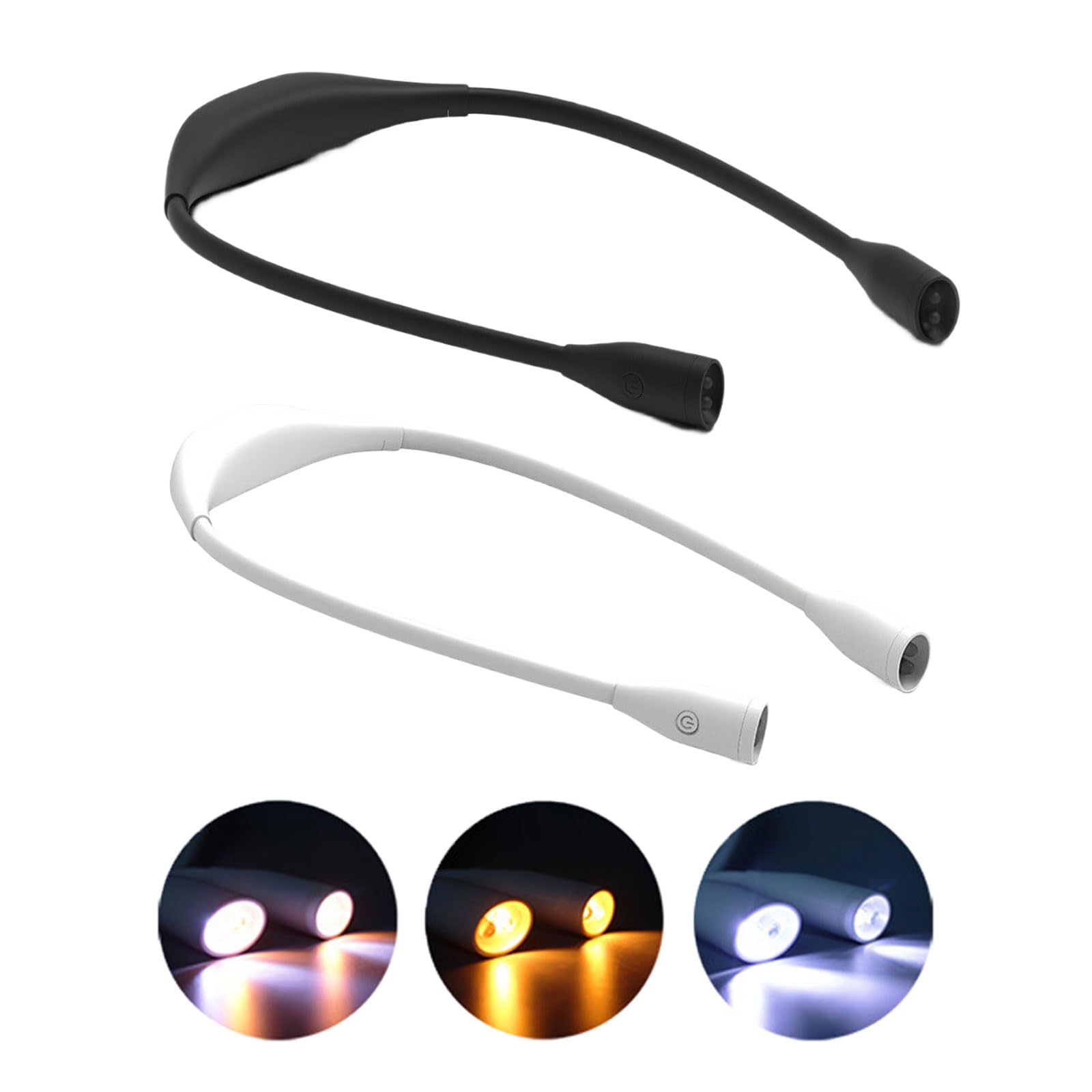 Luz LED para el cuello que protege los ojos, batería recargable, alimentada por USB, para largas horas, cómoda lectura, estudio y viajes, luz de estudio portátil
