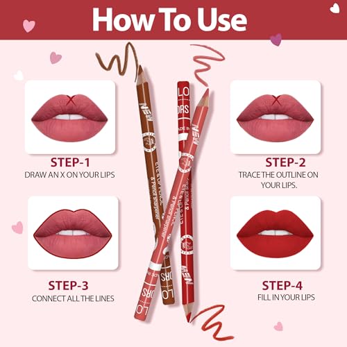 Image of COLORS QUEEN Lip Liner Pack of 3 Combo 1 (Matte)