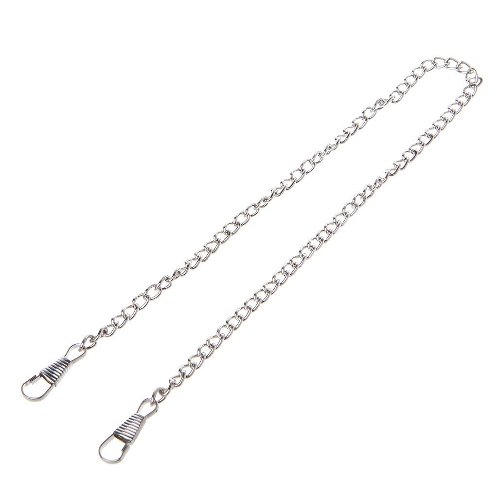 Kobeleen Silver Metal Purse Chain Strap Handle Shoulder Diy For Cross Body Bag Handbag Replaceme