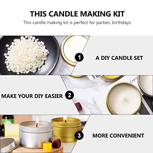 ARTIBETTER Kit de Fabricação de Velas Faça Você Mesmo Com 600Ml de Copo de Aço Inoxidável Com Fragrâ