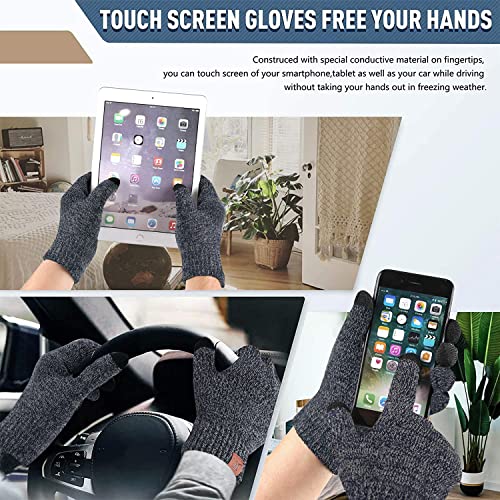 Image of FZ FANTASTIC ZONE Winter Beanie Hats Scarf Touchscreen Gloves for Men Women