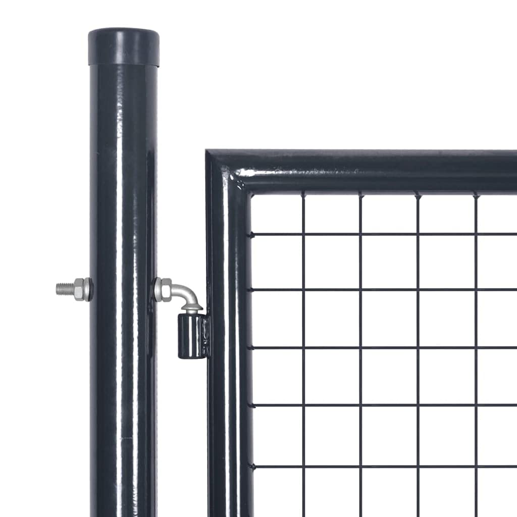 Tidyard Cancello,per Recinzione,da Giardino,in Acciaio Zincato,Grigio Antracite,306x225 cm,Cancello Doppia Anta,Cancello da Giardino,Cancello Metallo,Cancello Acciaio,Cancello per Esterno