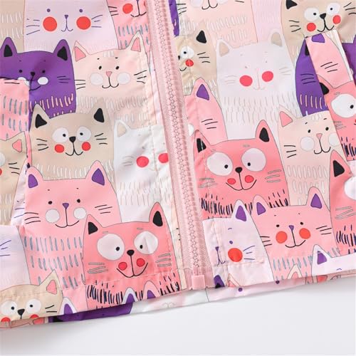 Toddler Girls Cartoon Hoodie Rain Jacket Windproof Zipper Long Sleeve Fall Coat Comfy Cute Windbreaker For Kids Boys3