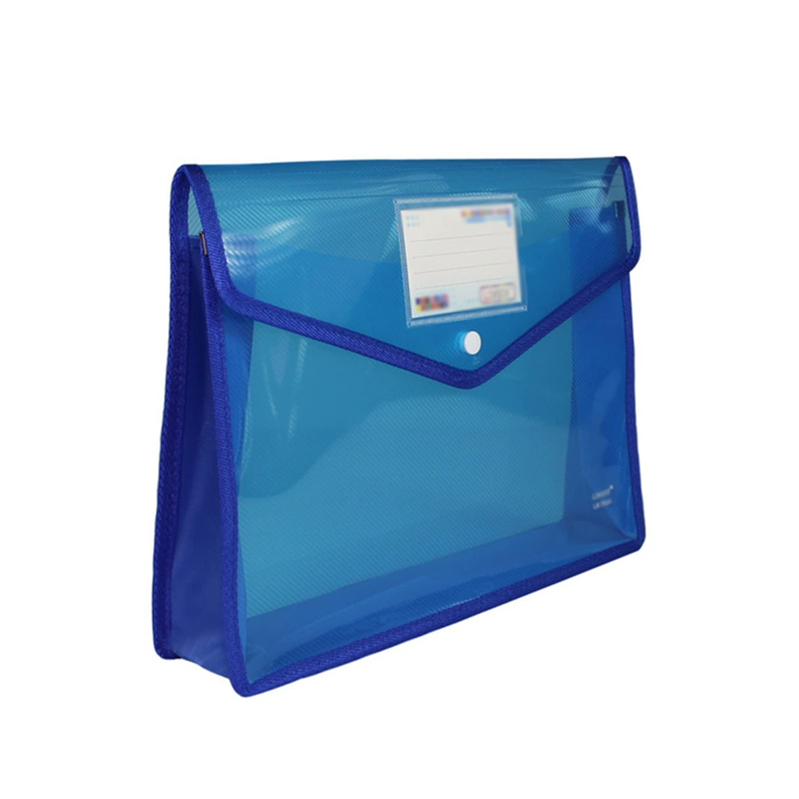 GRFIT Dokumentenmappe A4 Dateibeutel Transparente Kreativität Dreidimensionale Tasche wasserdichte Informationstasche Ordner Visitenkarte Tuch Tasche Seitentasche 2 Stck Aktenordner (Color : Blauw)