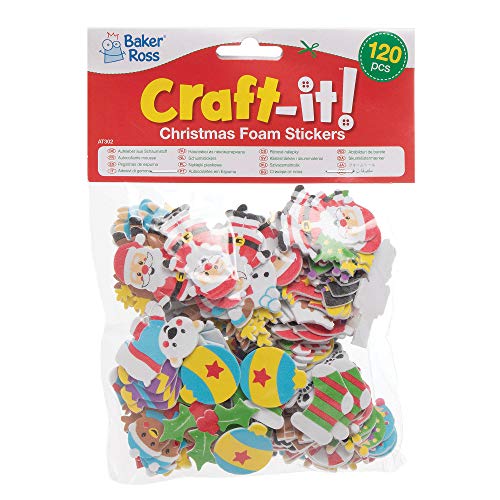 Baker Ross Schuimrubberen stickers voor Kerstmis (120 stuks), feestelijk knutselen voor het hele gezin, AT302… - Image 8
