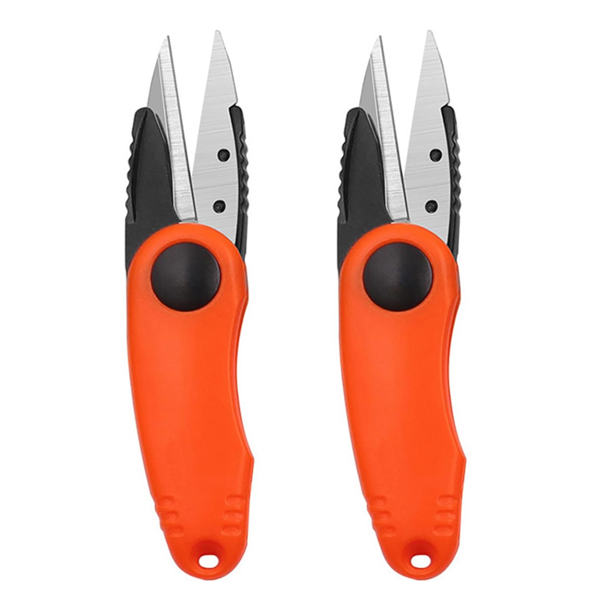 Fishing Wire Plier, 2Pack Stainless Steel Fishing Pliers, Shrimp Shape Fishing Line Clipper, Fishing Folding Scissors, Folding Scissor Tackle, Folding Shrimp Shape Scissor Fishing Tool (Orange)
