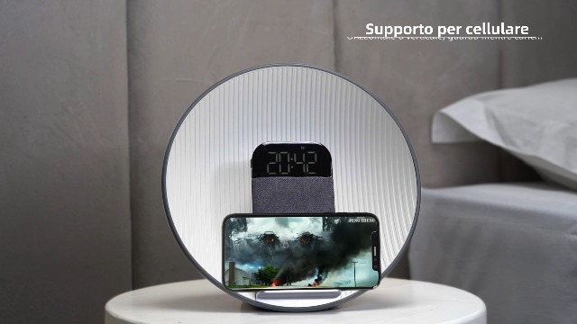 Sveglia COLSUR Wake-Up Light Con Simulazione Alba/tramonto, Ricarica Wireless 15W, Bluetooth 5.0 E Suoni Bianchi – Regalo Perfetto