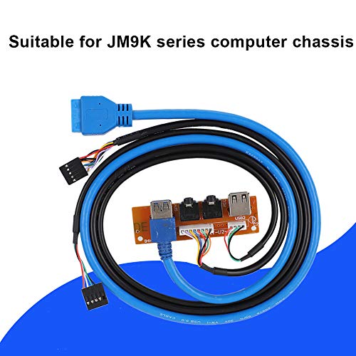 Image of USB 3.0 Dual Port & HD-Audio Front Panel, Computer Expansion Board 2 USB 3.0 Port hubs with 55cm Extension Cable, (Audio & Mic & USB)