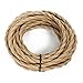 25ft Rope Covered Lamp Twisted Wire,PRUNLLA Vintage 18/2 Industrial Electrical Hemp Rope Cord,18-Gauge Antique Style for Retro Lamp,DIY Projects (Hemp Rope)