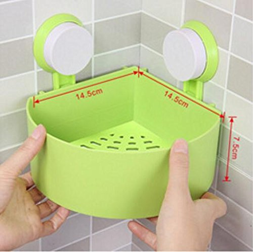Buy Bathroom Kitchen Corner Sucker Shelf Vacuum Chuck Corner Storage ...