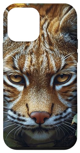 Installazione facile Custodia per iPhone 12 mini Bobcat Camouflage Foglie Illustrazione Grafica