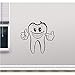 Produktbild Tooth Wall Decal Dental Care Vinyl Wall Sticker Home Bathroom Stomatology Decoration Teeth Care Removable Wall Mural  57x54cm