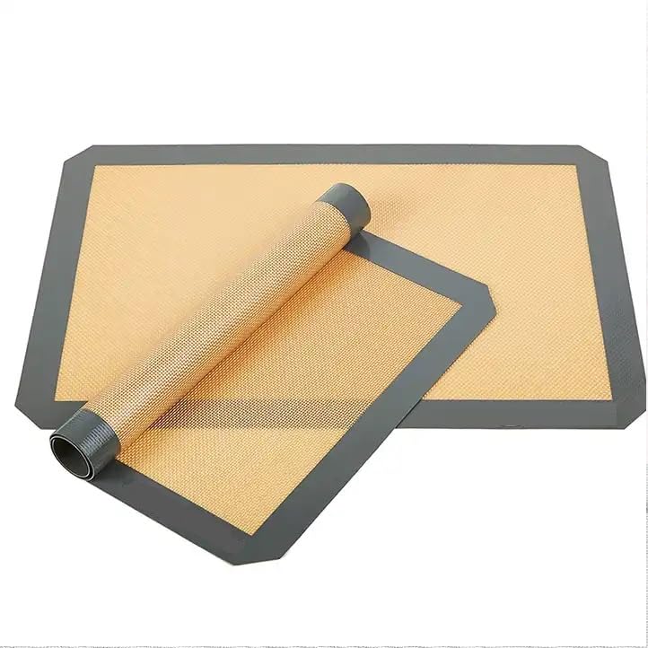 Clever Kitchen - (2 Pack) Silicone Baking Mat Set - Reusable Baking Mat Nonstick - Dark Grey