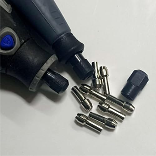Miniatura 9 de 8 accesorios para herramientas rotativas  Portabrocas de latón con pinza de acero inoxidable brillante duradero para herramientas rotativas Dremel,